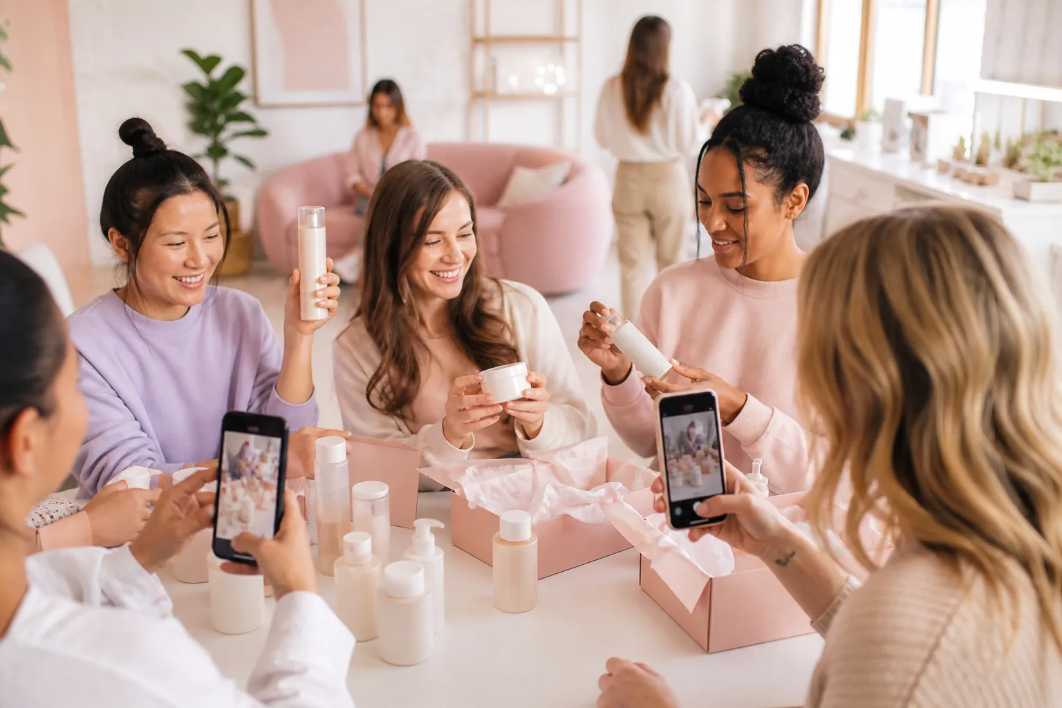 Glossier inspired beauty app preview